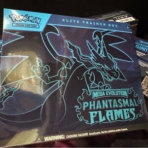 Pokemon Mega Evolution Phantasmal Flames Elite Trainer Box - Black and Blue
